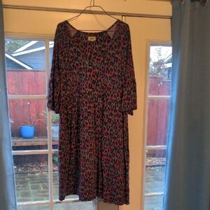 Pact Multicolor Leopard Print Dress